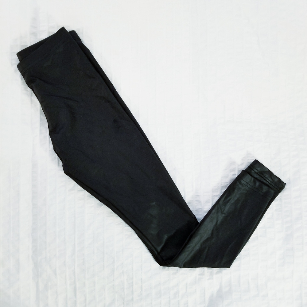 3/$45 American Apparel I Faux Leather Leggings Black